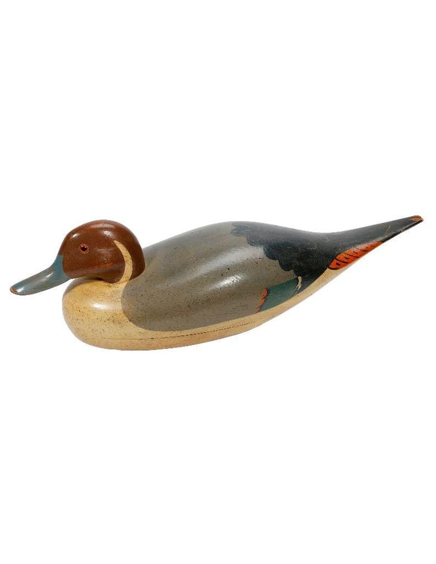 A Pintail Duck Decoy, Signed, 1970s. (1 of 2)