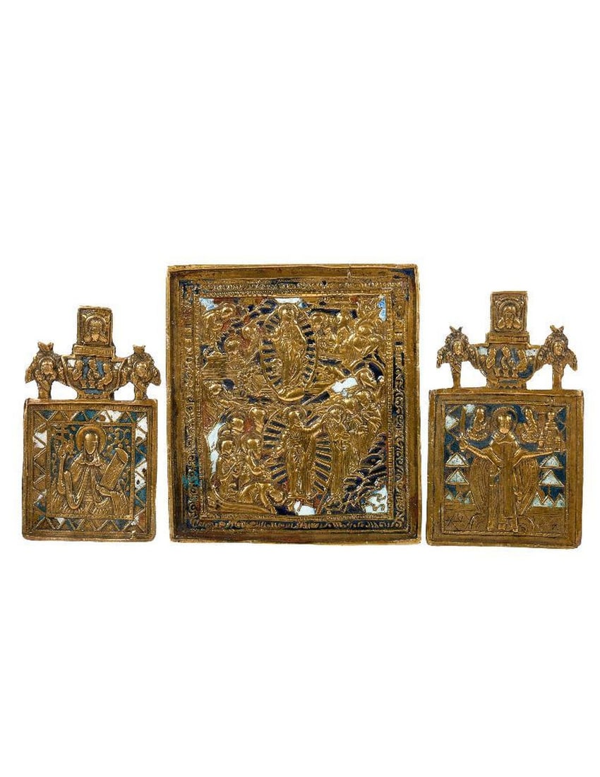 Enamel Plaque of the Resurrection, with two others. (1 of 2)