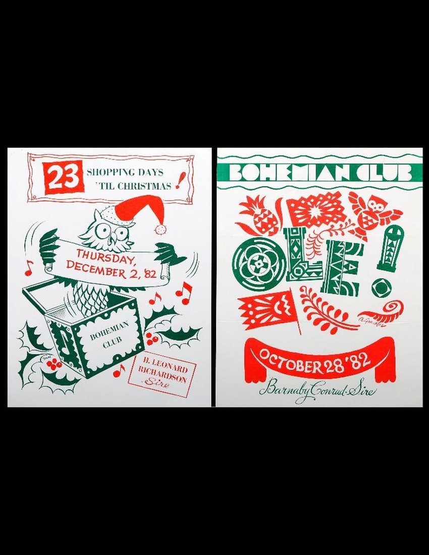 Bohemian Club Flyers (2), Holiday/Ole! 1982. (1 of 2)