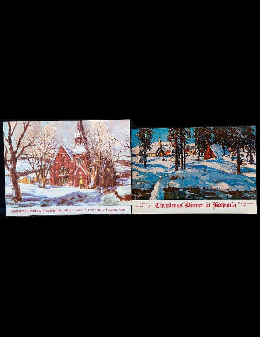 Bohemian Club Programs (2), Christmas Dinner, 1963, 1970. (1 of 3)