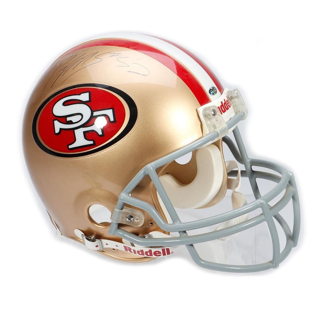 SF 49ers Helmet signed by Navarro Bowman and Patrick Willis (2012).: SF 49ers Helmet signed by Navarro Bowman and Patrick Willis (2012). Condition Report: All lots are sold as is and where is. Turner Auctions + Appraisals, LLC provides condition reports upon request to