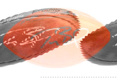 Super Bowl XXXVIII Tom Brady Signed Football.