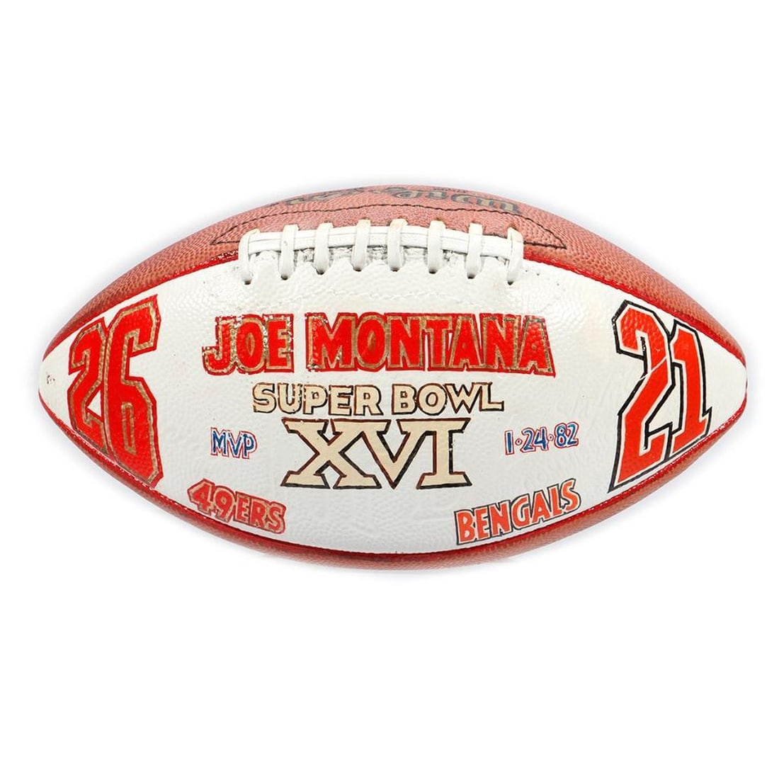 SF 49ers Joe Montana signed Football. (1 of 3)