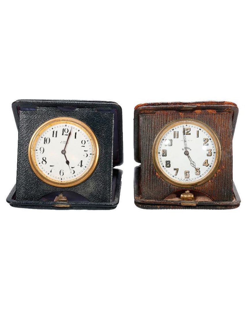 Two Travel Clocks, 1900s, incl. Shreve & Co. (1 of 3)