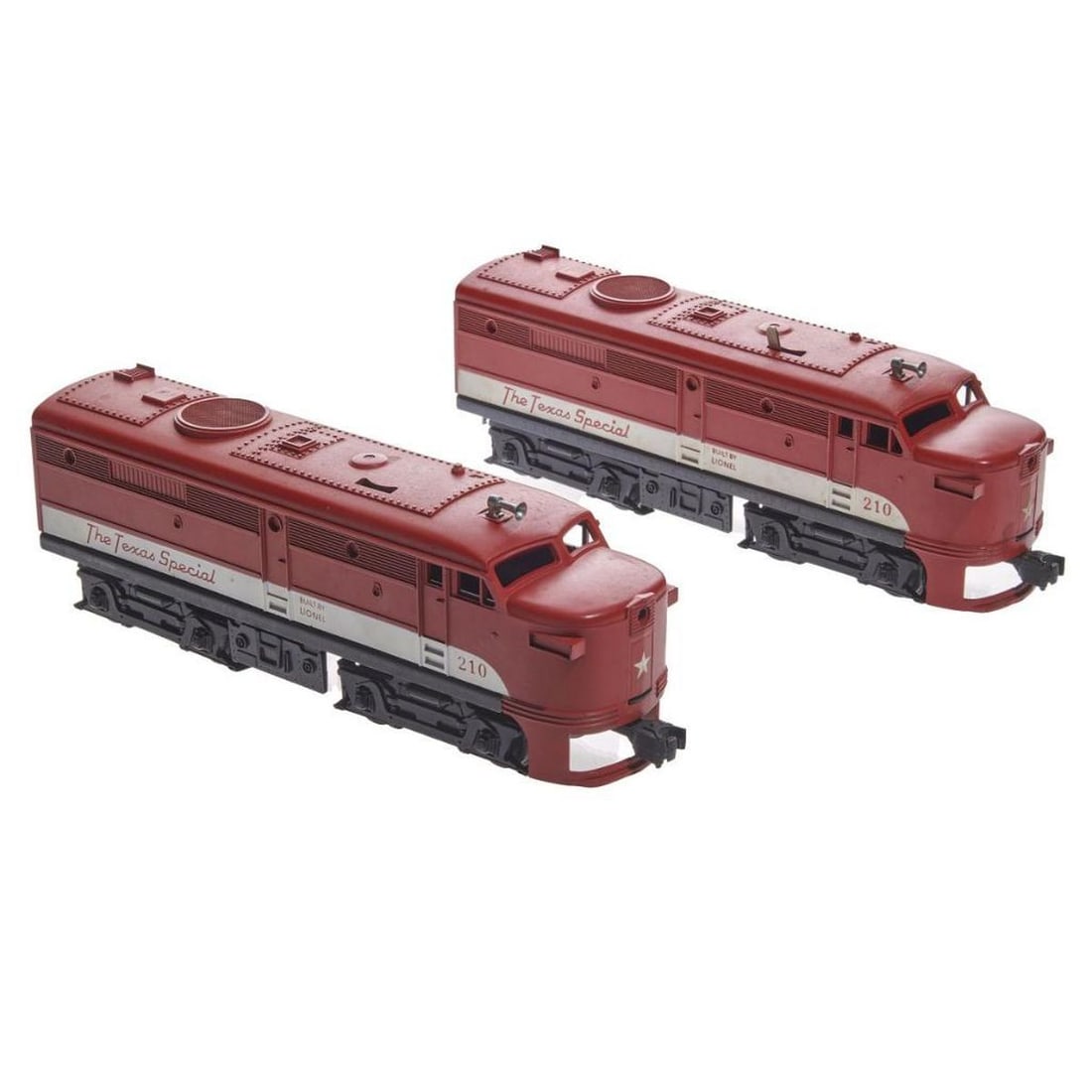 Lionel O Gauge Postwar 210P, 210T MKT Texas Special A-A Diesel Locomotives: Lionel O Gauge Postwar 210P, 210T MKT Texas Spe...