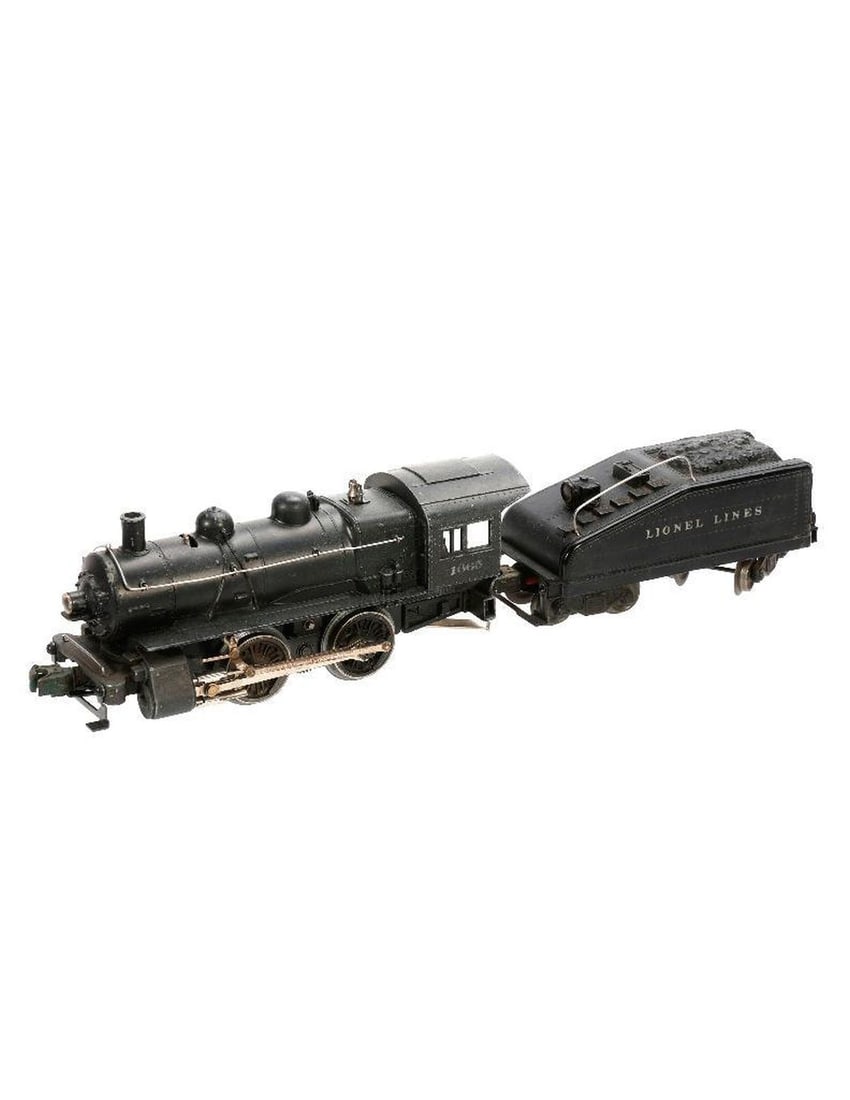 Lionel O Gauge Postwar 1665 0-4-0 & 6403B Bell Ringer Tender: Lionel O Gauge Postwar 1665 0-4-0 Steam Locomot...