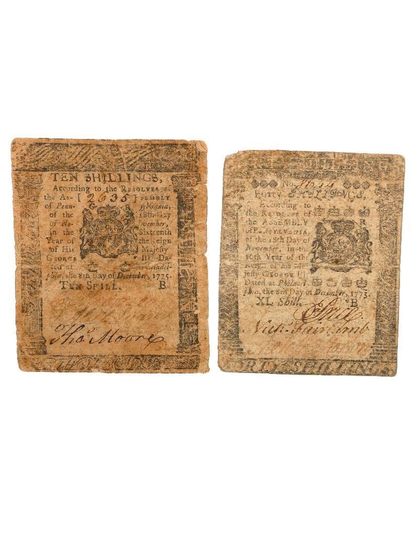 Colonial/Continental Currency (3), 1775. (1 of 4)