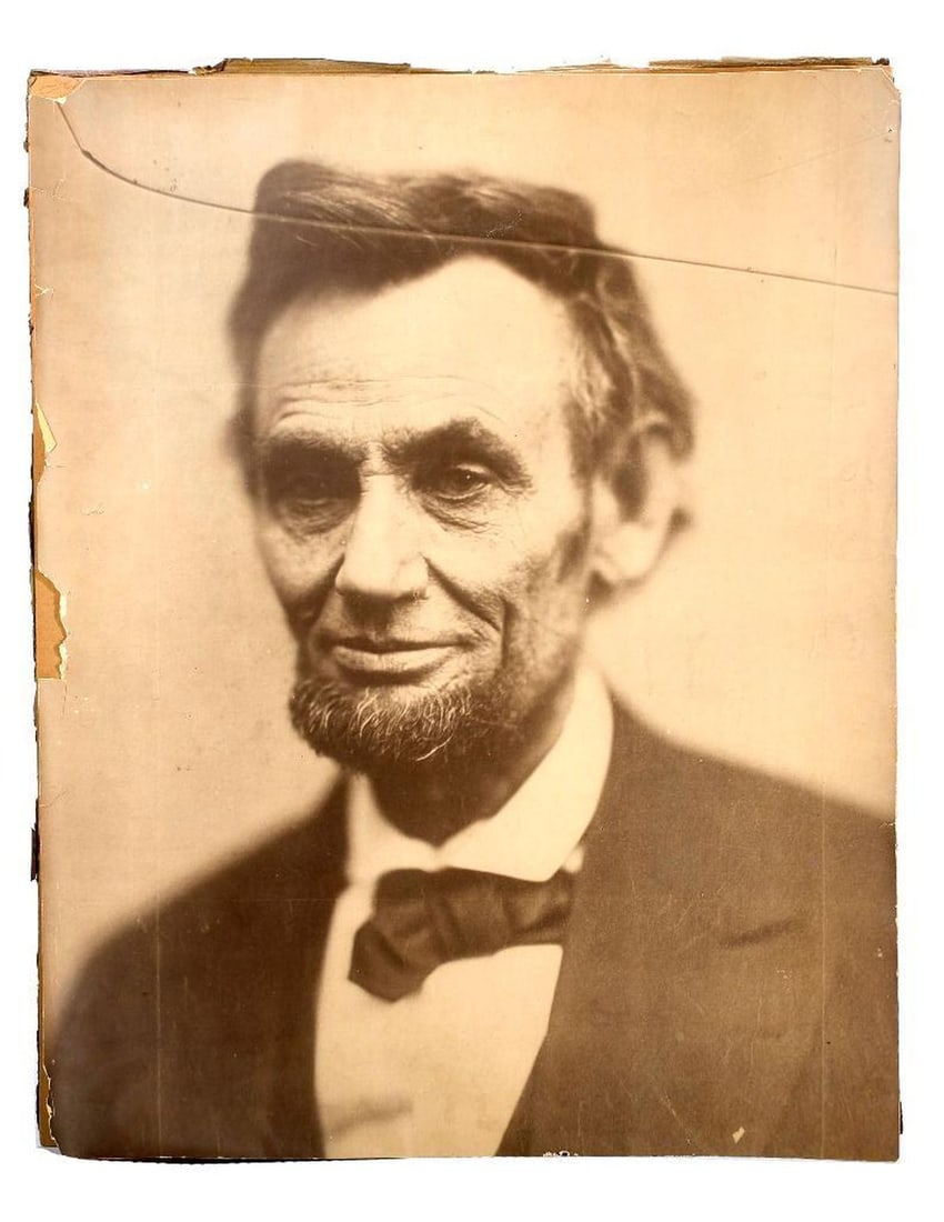 Large 1940s Lincoln Print, with F. H. Meserve ALS. (1 of 3)