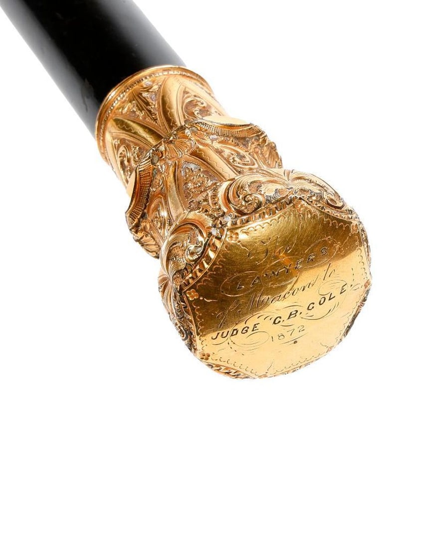 Judge Cole's Gold Knob Cane, Macon, GA 1872. (1 of 4)