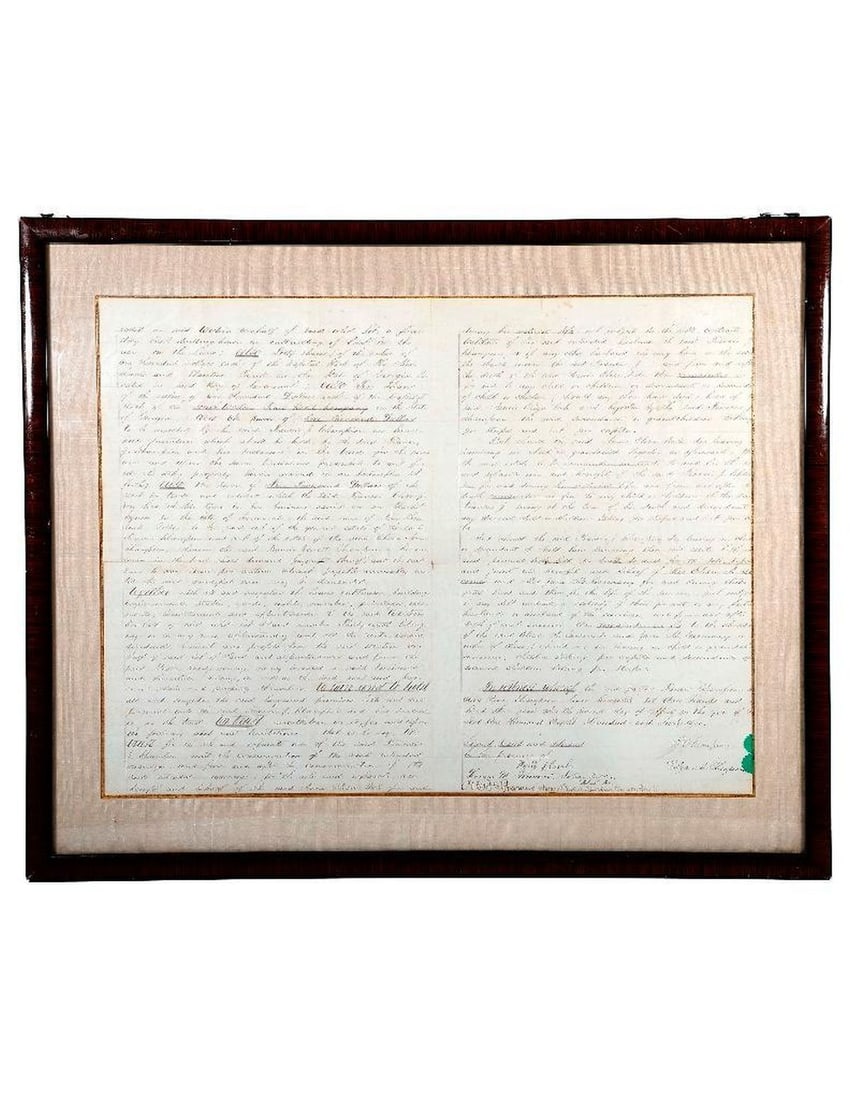 1861 Savannah, GA Indenture, Champion/Jewett Family. (1 of 4)