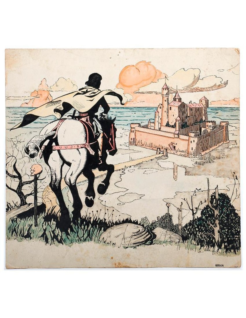 Original Fantasy Illustration Art, c. 1940s-1950s. (1 of 2)