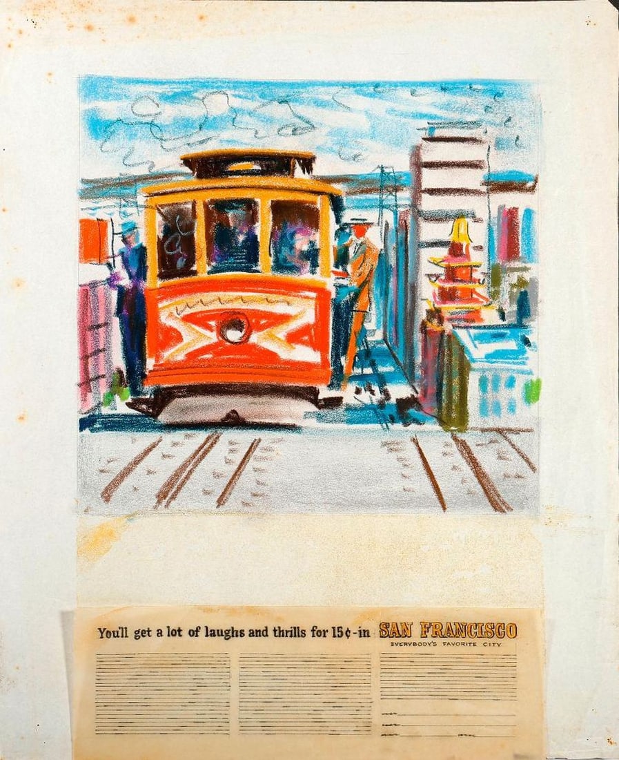 Original San Francisco Advertising Art (3), c. 1950s. (1 of 3)