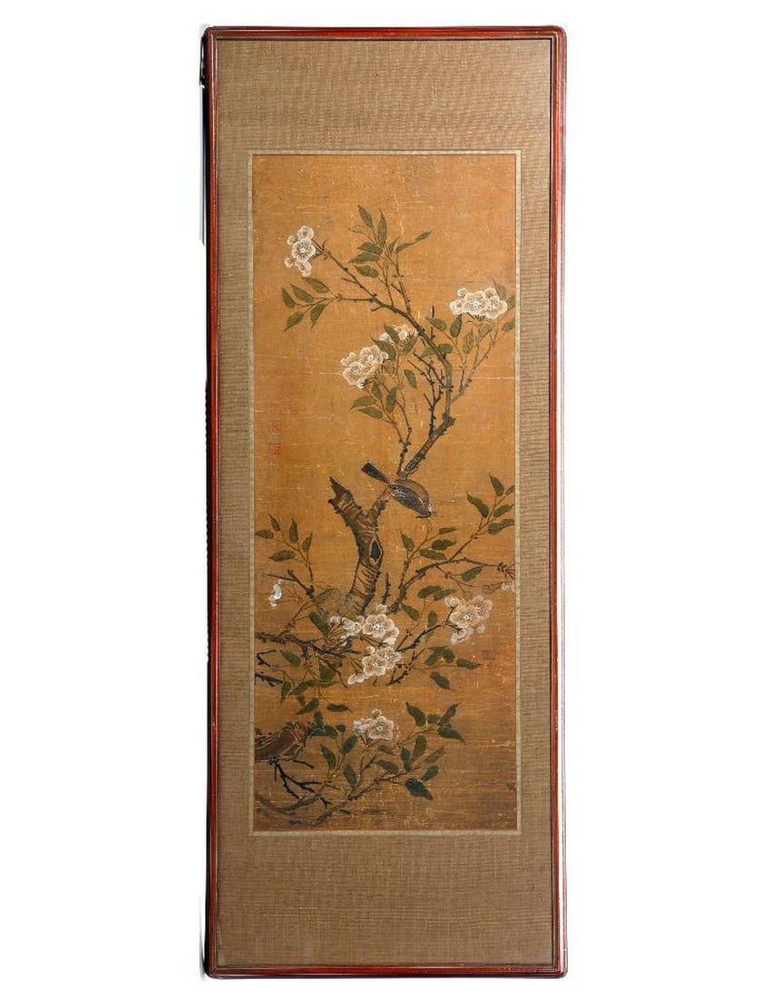 Chinese Scroll Painting, Flowering Branch (1 of 1)