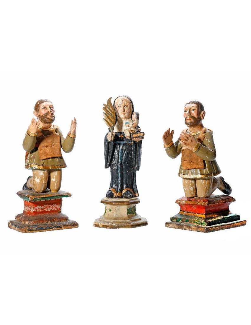 Santos Figures of St. Rita of Cascia and Penitents (1 of 5)
