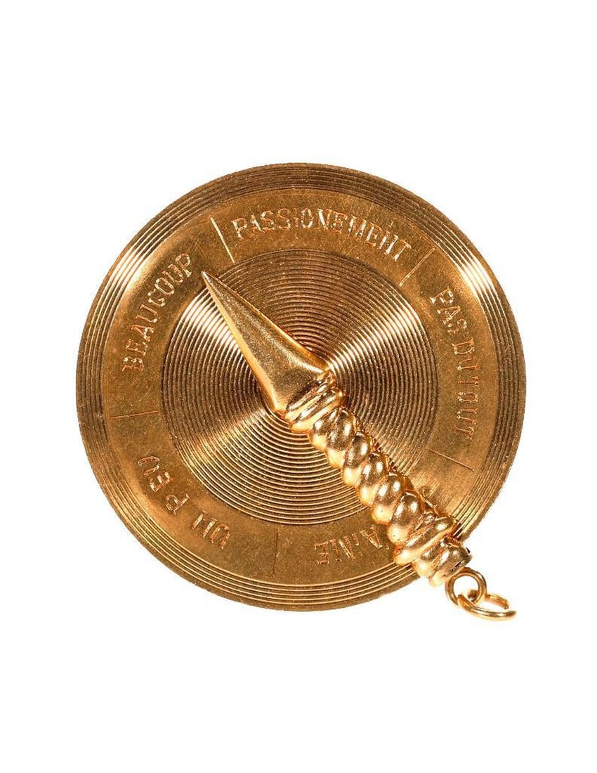 A 14k gold 'Love meter' pendant (1 of 2)