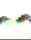 A pair of emerald, diamond and 14k gold earrings