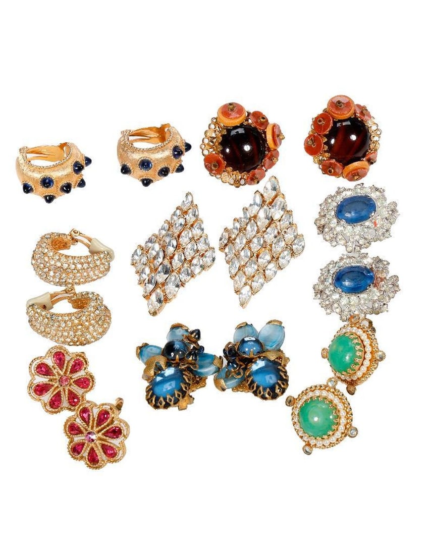 A group of designer costume earrings (1 of 4)