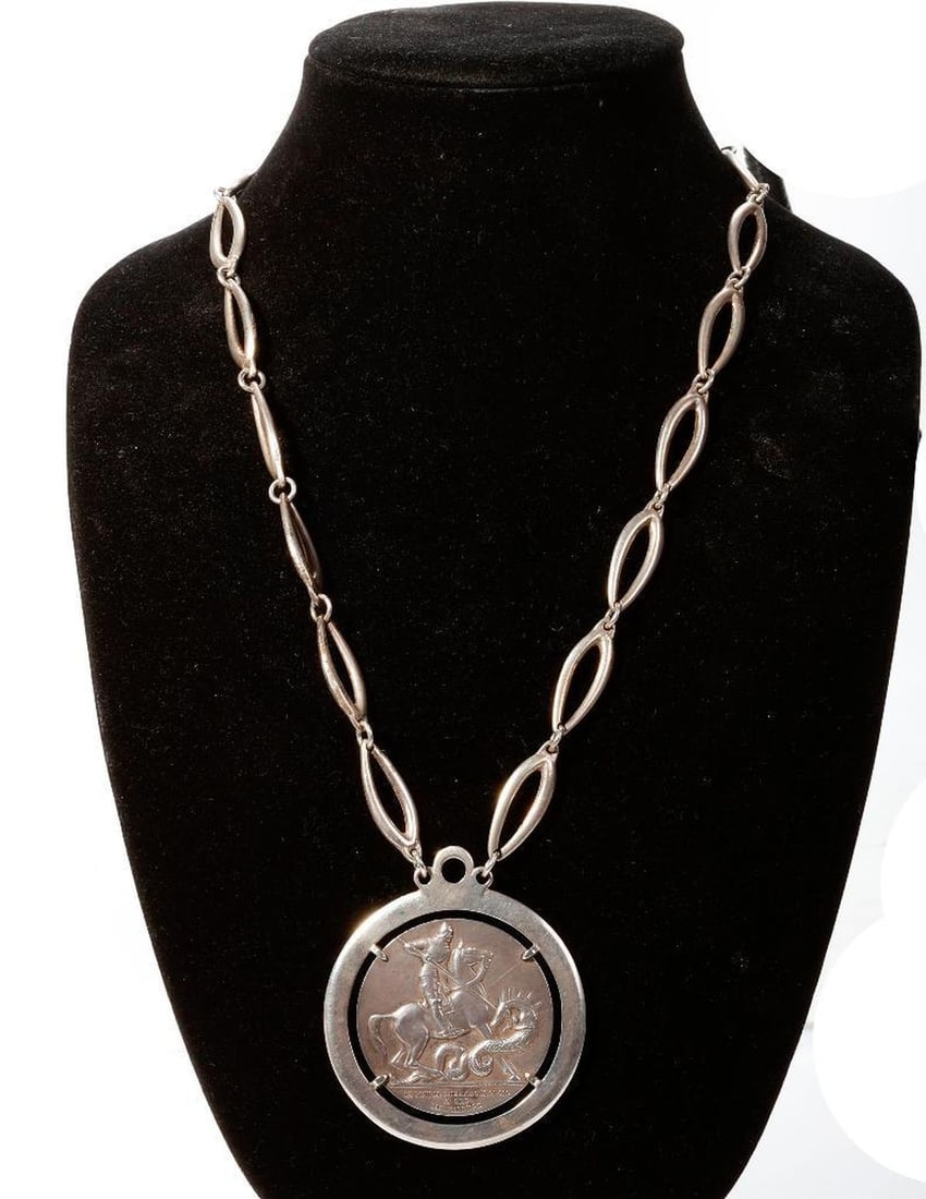 Buccellati, A 20th C. Luxembourg silver medal-necklace (1 of 4)