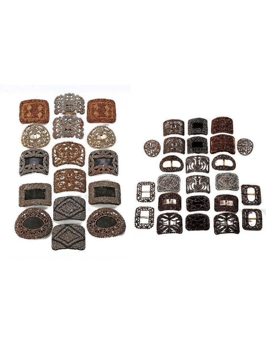A group of 20 pairs of antique cut-steel shoe buckles (1 of 3)