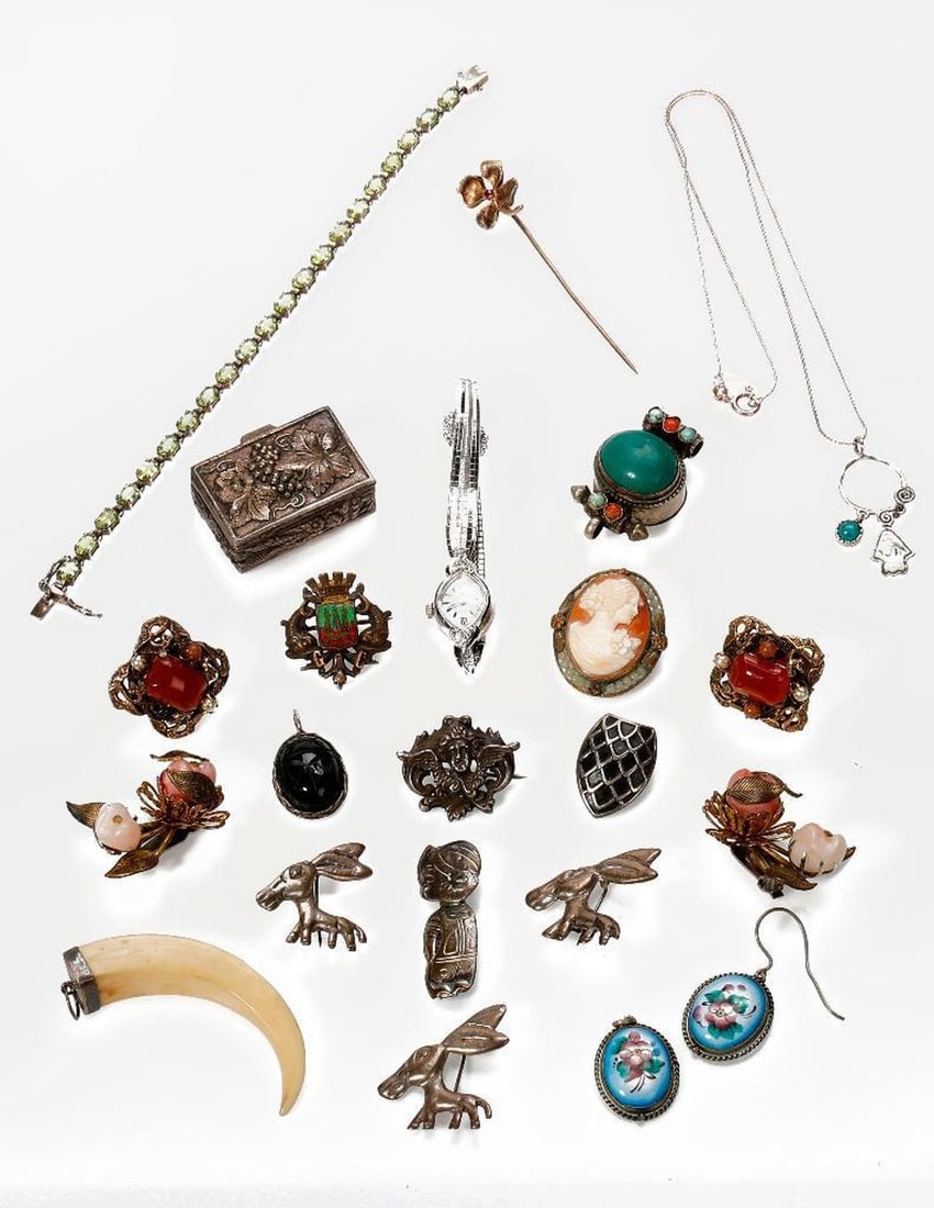 A group of stone-set, silver and costume jewelry (1 of 1)