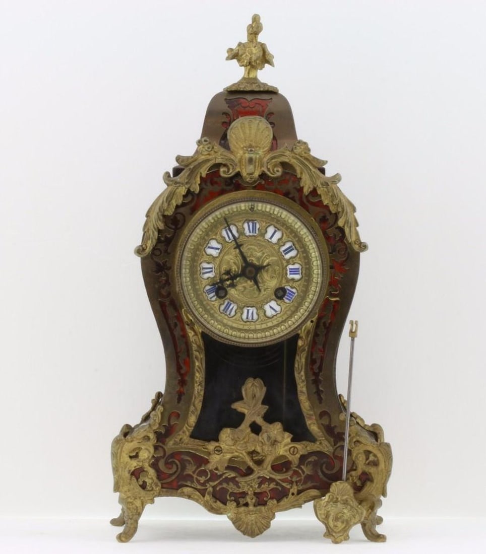 A Louis XV Style Gilt Bronze Boulle Marquetry Clock (1 of 10)