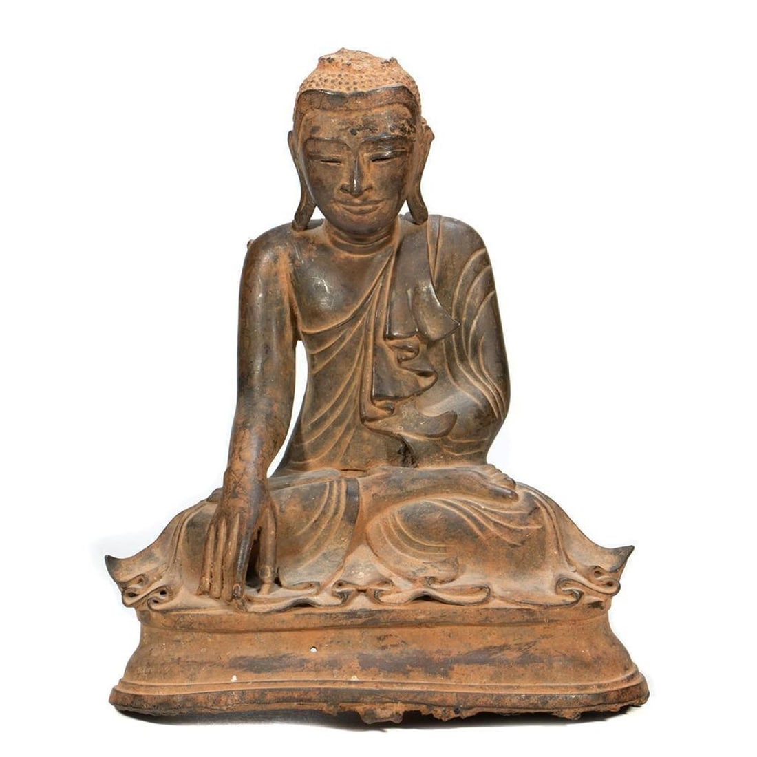 Burmese Seated Bronze Buddha (1 of 6)