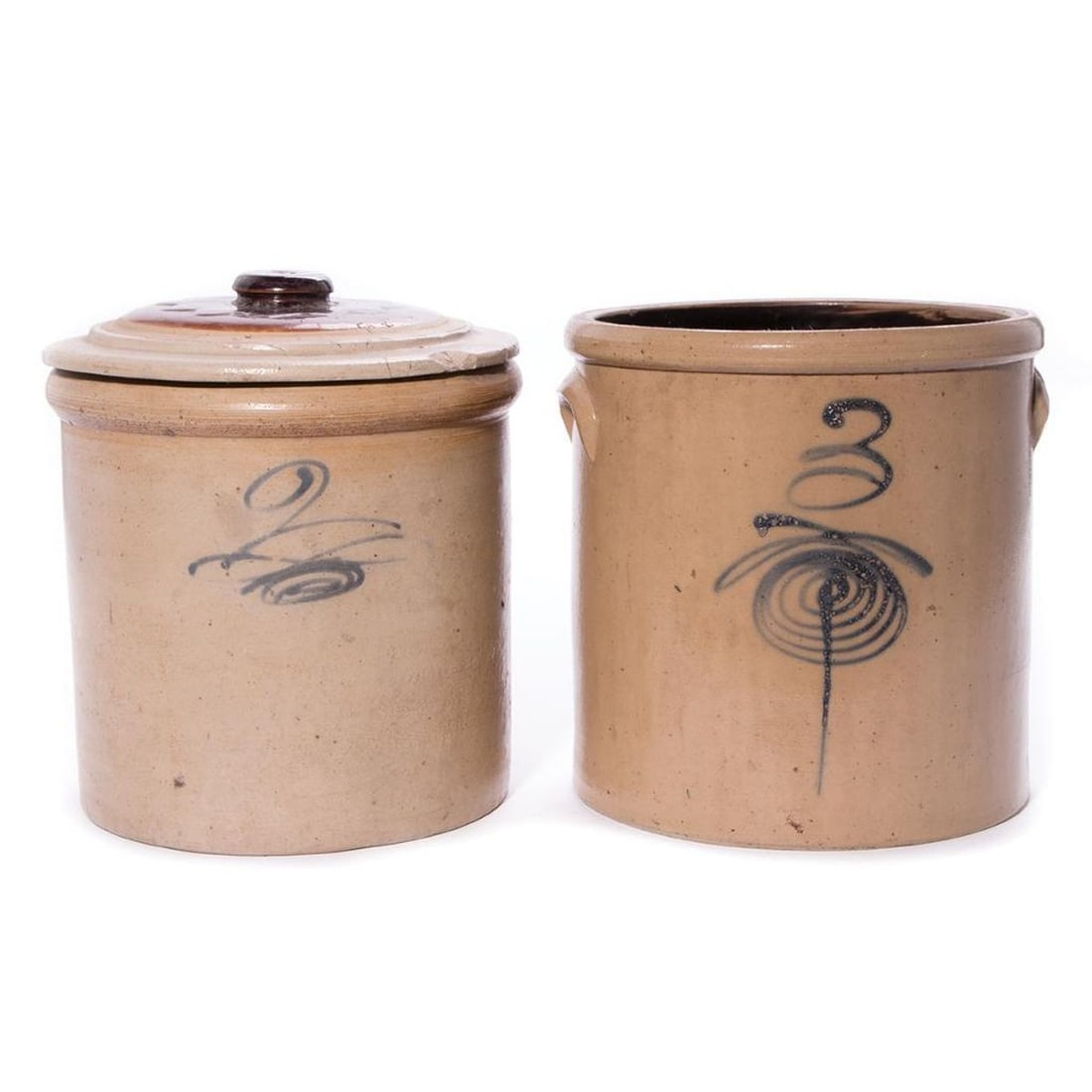 Two American Stoneware Crocks, 19th Century (1 of 10)