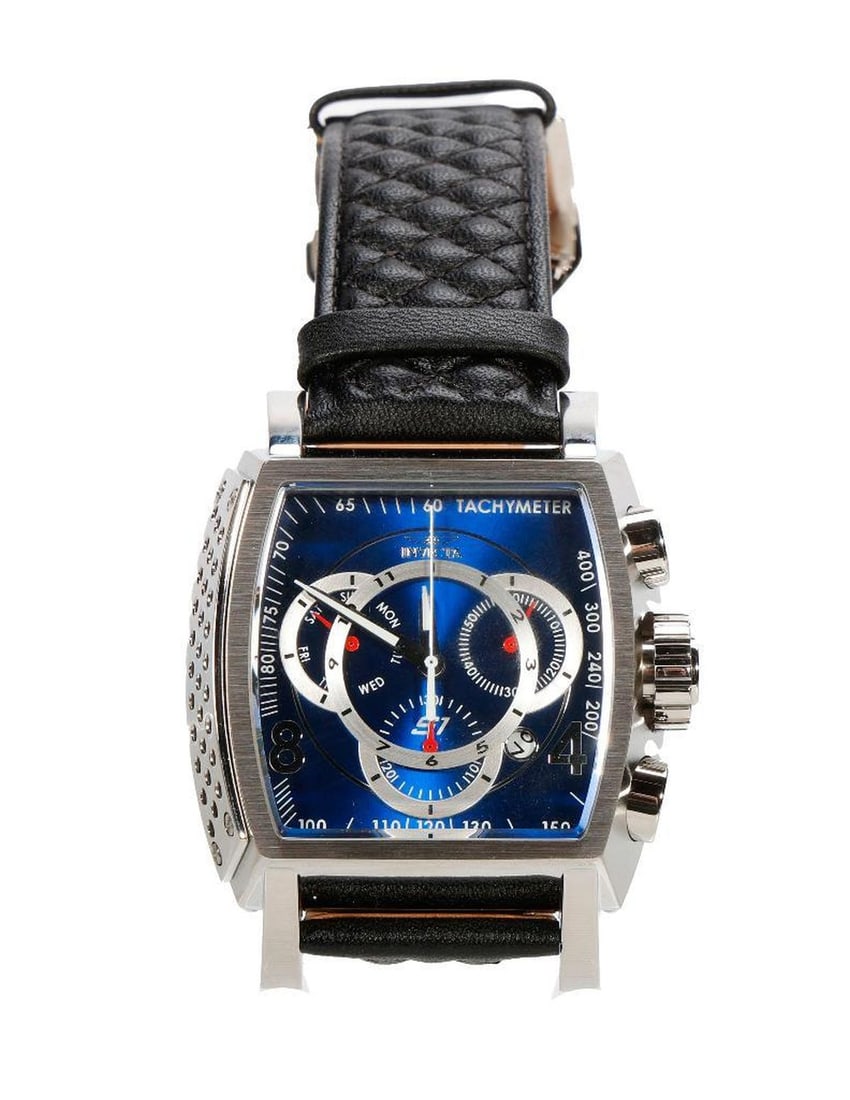 Invicta S1 Rally 48mm Watch: An Invicta S1 Rally 48mm Tachymeter watch, in original box. NOTE: All clocks are in vintage condition and are sold as is regardless of functionality. Please examine the provided photos to thoroughly e