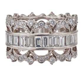 Fred Leighton, A diamond and 18k white gold band