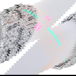 A diamond, gem-set and platinum bracelet
