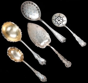 Group of 5 Silver Serving Pieces