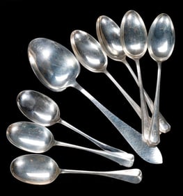 Group of 17 Silver Serving Pieces