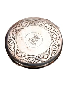 Art Nouveau Sterling Compact