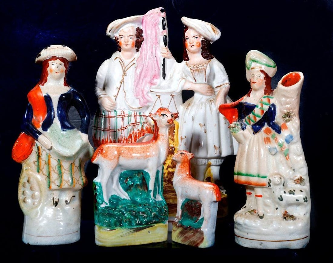 Staffordshire Highlander Figural Group, with others (1 of 4)