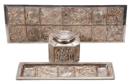 Tiffany Studios Four-Piece Desk Set