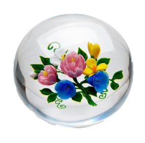Victor Trabucco Large Bouquet Paperweight, 1985