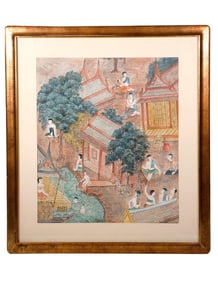 Thai Village Narrative Painting. Property of Alton F. Irby III