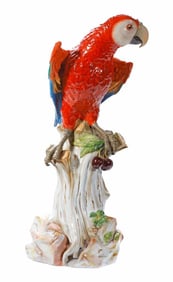 Meissen Porcelain Large Parrot Figure, c. Late 19th Century. Property of Alton F. Irby III