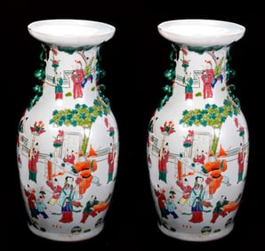 Pair of Chinese Large Ceramic Vases. Property of Alton F. Irby III