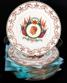 Set of Edward VIII Coronation Plates (12). Property of Alton F. Irby III