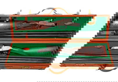 Cased Pair Armas Garbi Engraved Double Barrel Shotguns. Property of Alton F. Irby III (1 of 5)