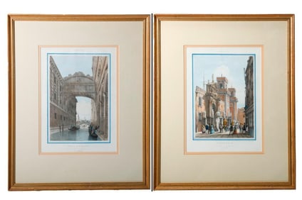 Views of Venice, Colored Plates (2). Property of Alton F. Irby III