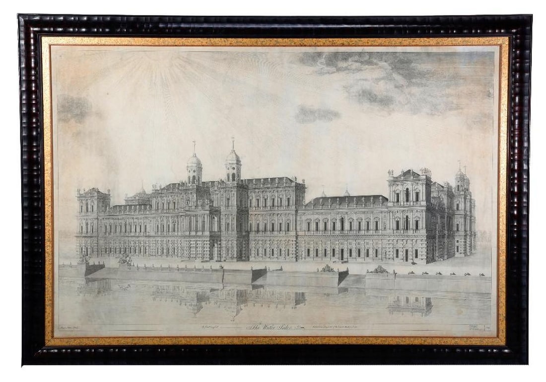 Palace of White Hall, Water Side, Engraving, 1748. Property of Alton F. Irby III (1 of 3)