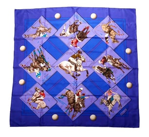 Hermes Silk Scarf, Le Monde du Polo