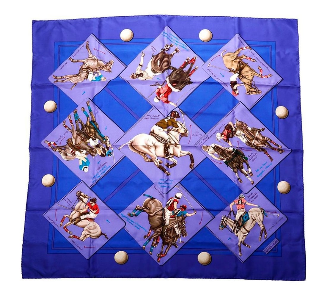 Hermes Silk Scarf, Le Monde du Polo (1 of 1)