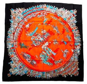 Hermes Silk Scarf, Cirque Molier