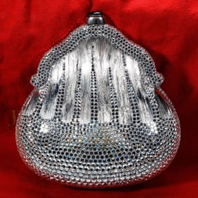 Judith Leiber Chatelaine Minaudiere Crystal Purse