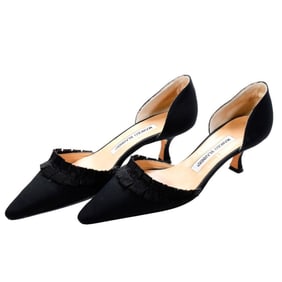 Manolo Blahnik D'Orsay Black Pumps (Sz 6)