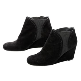 Stuart Weitzman Black Suede Ankle Boots (Sz 6)