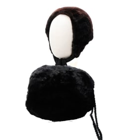 Vintage Joseph Magnin Faux Fur Hat, with Muff